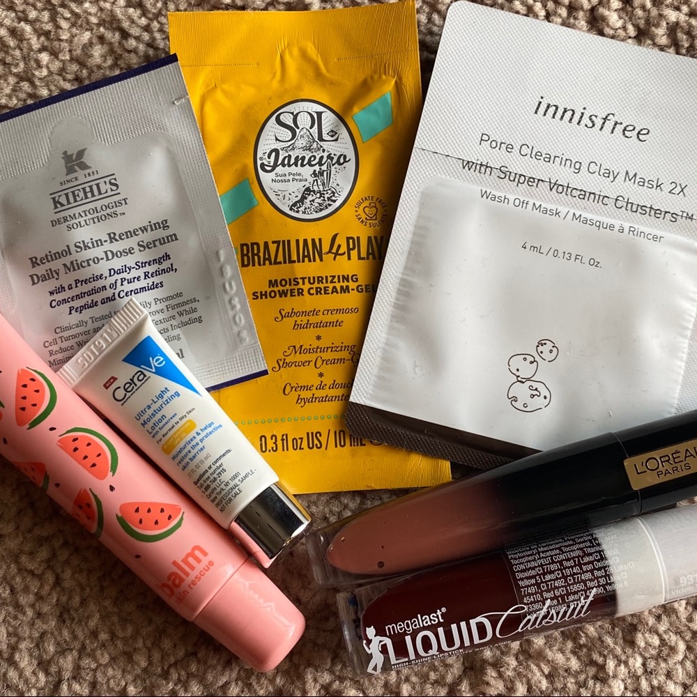 Drugstore & Sample Bundle - Lipstick & Skincare